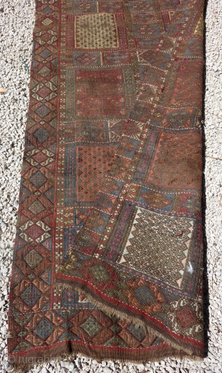 Antique Verneh kilim cover band (285cmX91cm, original size, half but uncutted).                      