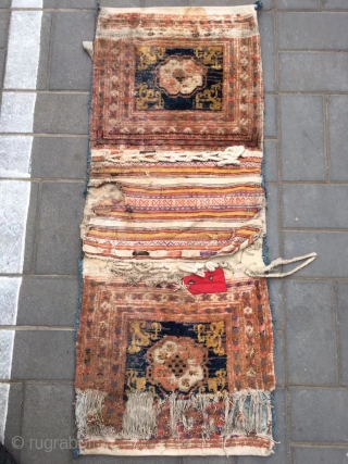 Xinjiang Khotan rug, it was produced in late Qing Dynasty. Size 57*135cm(22*52”)
                     