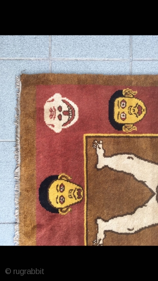 Tibetan rug, A very rare one, about 50 years old. Good condition. Size 166*96cm(65*37”）


This is contemporary / fake. Please post only antique pieces. Thanks!         