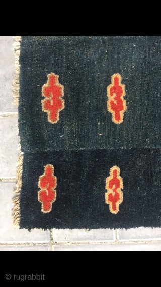 Tibetan rug, green background with lucky cloud veins. More than 120 years old. Good condition. Size 75*75cm(29*29”)

This is contemporary / fake. Please post only antique pieces. Thanks!      