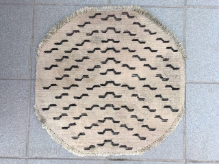 #2045 Tibet rug, light camel background with tiger veins , very special shape, it used on the worship table in temple.size 60*60cm(23*23") wool warp and weft


Fake       