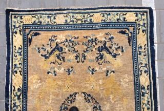 Chinese Ningxia rug, Eight lions, pattern, it was produced in early Qing Dynasty. Size 130*180cm(50*70”)                  