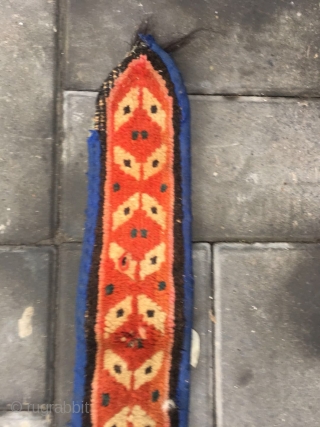 Tibetan wool belt, nice nature color, the middle hole is opened by tibetans for Mosaic jewelry.size 60*8cm                