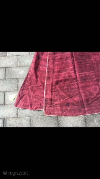 Tibetan lama robe, Natural plant dyeing, hand spinning wool cloth, good age.                     