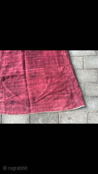Tibetan lama robe, Natural plant dyeing, hand spinning wool cloth, good age.                     