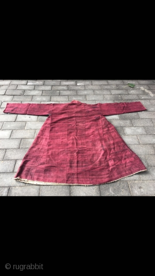 Tibetan lama robe, Natural plant dyeing, hand spinning wool cloth, good age.                     