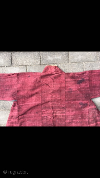 Tibetan lama robe, Natural plant dyeing, hand spinning wool cloth, good age.                     