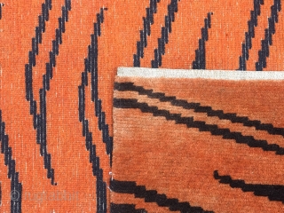Fake Tibet rug, nice tiger veins ,good condition.  It with low price . Size 92*180cm(36*70”)                 