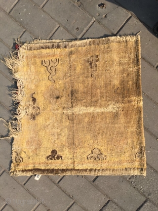 #1806 Ningxia rug, It was produced in early qing dynasty,flax warp and weft,lucky cloud veins, bronw selvage, size 160*84cm (62*33'')             
