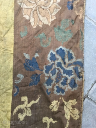 Tibetan draperies,it hanging on the top of the wall in Tibetan temple. handmade silk fabrics, colorful  buddhist lotus patterns, and also have shallow lotus flowers on the two narrow strips in  ...