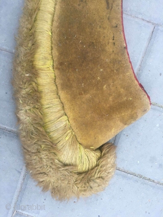 Tibetan lama hat, very rare one, yellow color, good age and condition.                     