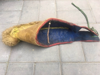 Tibetan lama hat, very rare one, yellow color, good age and condition.                     