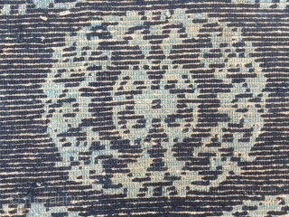 #2019 Tibet rug, blue background with group flower veins. Size 74*54cm(29*21")                      