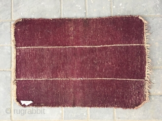 Tibetan saddle rug, nice red color, very tightly row knitting, good age and condition,size 77*53cm                  