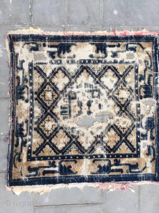 Ningxia rug, Fragment, it was produced in the early Qing Dynasty, Size 130*65cm(50*25”)                    