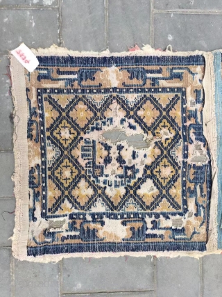 Ningxia rug, Fragment, it was produced in the early Qing Dynasty, Size 130*65cm(50*25”)                    