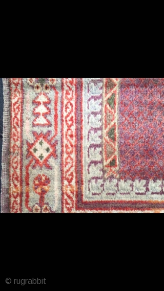 Uighur Xinjiang rug, For xinjiang Muslims to worship. Good age. Size 78*130cm(30*50”)                     