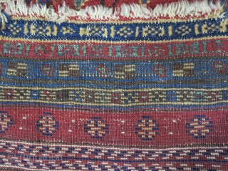 Beautiful Antique Qhashqhai Gabbeh Wool and Wool Age:about 130 years Natural Color 210 x 180 Good Condition Price Ask about this .           