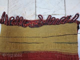 A Saveh Shahsavan TOubreh Sumac Wool on Wool Age about 100 years Natural Color .Size : 35 x 38              