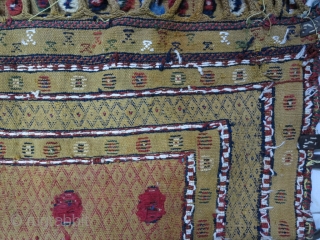 A Beautiful Qhashqhai Cradle Shilaky Wool on wool Age: about 80 years 
Size:84 x 75 SOLD                 