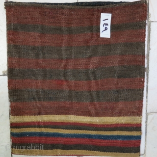 Miyaneh Shahsavan Toubreh technique kilim and soumac wool on wool natural color size 33 x 30 price:POR                
