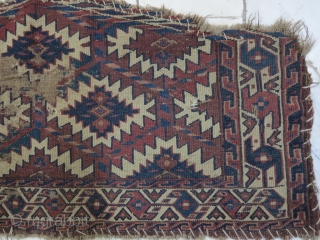 a very old Tourkmen Asmalik ( Diyahaligh ) for Baby Camel Size: 38 x 82 price:POR                 