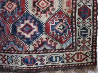 A very old Khalkhal Shahsavan Saddlebag face Morvarid wool on wool natural color size:52 x 50 price:POR SOLD               