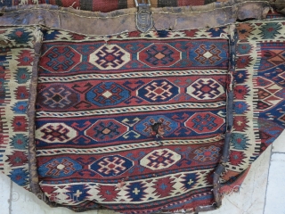 A very old Miyaneh Shahsavan Mafrash sumac with great design wool on wool natural color price:SOLD                 