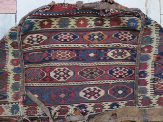 A very old Miyaneh Shahsavan Mafrash sumac with great design wool on wool natural color price:SOLD                 