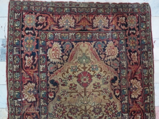 A very old Kerman ( Kerman of Shahi ) with great design age : about 180 years old  size: 202 x 128 cm price: POR       