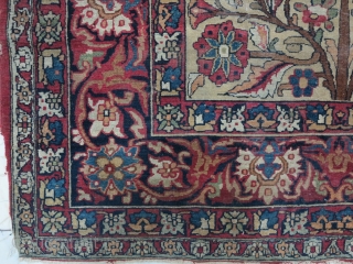 A very old Kerman ( Kerman of Shahi ) with great design age : about 180 years old  size: 202 x 128 cm price: POR       