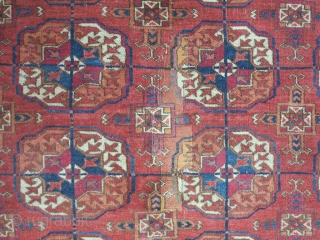 Tourkmen rug wool on wool natural color size: 245 x 158 cm age: about 130 years old price:SOLD 
              