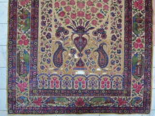 A very old fragment souf of Kashan silk with great design size: 203 x 136 cm 
Price: POR               