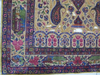 A very old fragment souf of Kashan silk with great design size: 203 x 136 cm 
Price: POR               