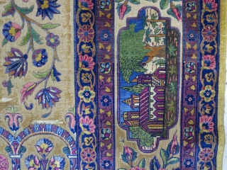 A very old fragment souf of Kashan silk with great design size: 203 x 136 cm 
Price: POR               