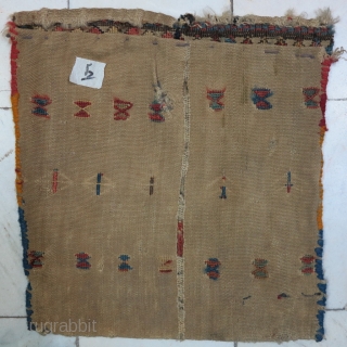 Very old fragment Shahsavan Toubreh ( bag ) shirakipich technique all wool size: 30 x 29 cm price : POR 
            