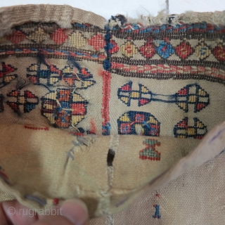 Very old fragment Shahsavan Toubreh ( bag ) shirakipich technique all wool size: 30 x 29 cm price : POR 
            