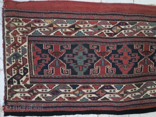 a beautiful Gheydar Shahsavan Mafrash panel Soumac wool on wool age:120 years, size:53 x 107 price:SOLD                 
