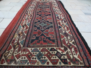 a beautiful Gheydar Shahsavan Mafrash panel Soumac wool on wool age:120 years, size:53 x 107 price:SOLD                 