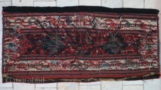 a beautiful Gheydar Shahsavan Mafrash panel Soumac wool on wool age:120 years, size:53 x 107 price:SOLD                 