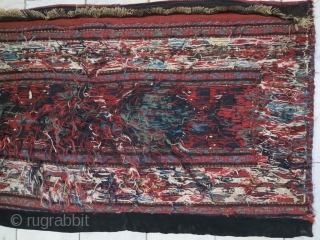 a beautiful Gheydar Shahsavan Mafrash panel Soumac wool on wool age:120 years, size:53 x 107 price:SOLD                 
