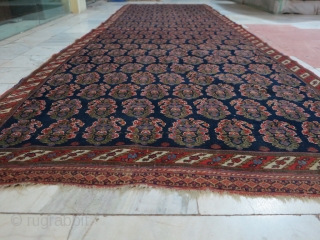 A very old Afshar Runner wool on wool size: 380 x 115 cm age: about 140 years old price:SOLD
              