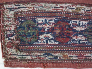 a beautiful Gheydar Shahsavan Mafrash Soumac wool on wool size: 51 x 118 x 40 cm age: about 120 years old.SOLD
SOLD            