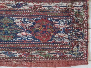 a beautiful Gheydar Shahsavan Mafrash Soumac wool on wool size: 51 x 118 x 40 cm age: about 120 years old.SOLD
SOLD            