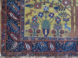 A beautiful Afshar and nice color but with great Neyriz design wool on wool  size: 194 x 162 price: POR SOLD
           