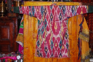 a fabulous ikat chapan from uzbekistan.                           