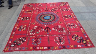 Central Asia Suzani very fine stitch 
size: 173 x 220 cm                      