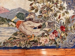 Antique American Hooked rug in excellent condition Most likely from New England area. 
Size:54" X 26"
Please contact me via E-Mail at: zhirpour@gmail.com           