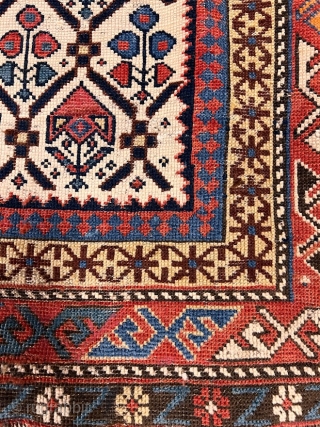 3328 Antique Caucasian Shirvan Prayer pattern.
Cir:1880
Size: 5'X 3'8"                         