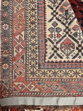 3328 Antique Caucasian Shirvan Prayer pattern.
Cir:1880
Size: 5'X 3'8"                         